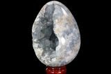Crystal Filled Celestine (Celestite) Egg Geode - Large Crystals! #88298-1
